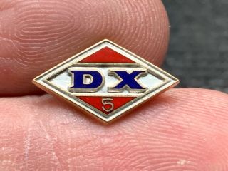D - X Oil And Gas 10k Gold Stunning Vintage Design 5 Years Of Service Award Pin.