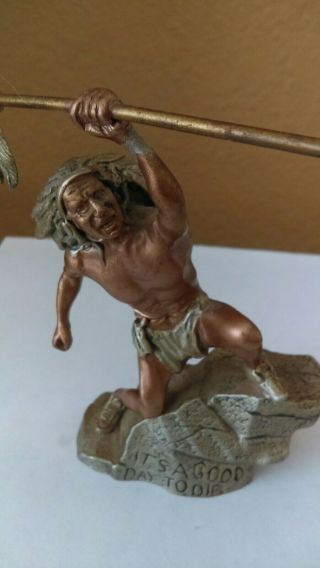 Fine Pewter Native American Figurine 