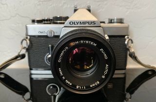 Olympus Om - 2n Vintage 35mm With G.  Zuiko Auto - S 50mm F/1.  8 Lens