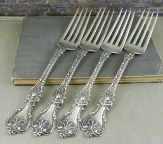 Shreve & Co.  Sterling Silver Set Of 4 Forks Pat.  April 23,  1901 King Edward?