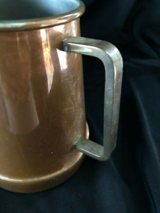 Four Duoro B & M Vtg Solid Copper Tankard Mule Mugs W/ Brass Handle - Portugal 2