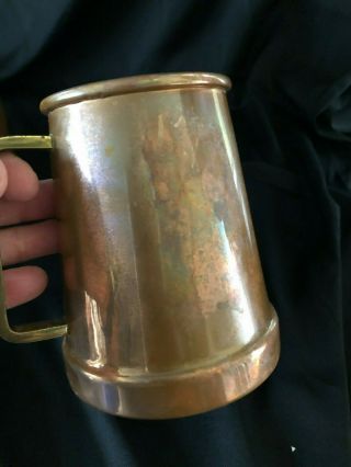 Four Duoro B & M Vtg Solid Copper Tankard Mule Mugs W/ Brass Handle - Portugal 3