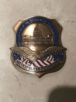 1993 Bill Clinton Washington Dc Metropolitan Police Inaugural Badge Obsolete