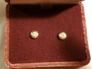 Antique Vintage 14kt Gold Diamond Earrings