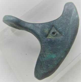 Circa 900 - 1000ad Viking Era Norse Bronze Thors Hammer Pendant Punched Triangle