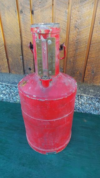 Rare Antique Gas Pump Container Brass John Read Montreal Model Jrs78
