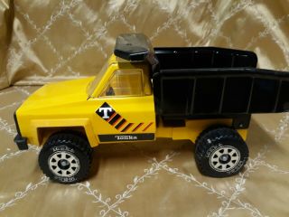 Vintage Toy 13 1/2 " Long Tonka Yellow Black Metal Dump Truck