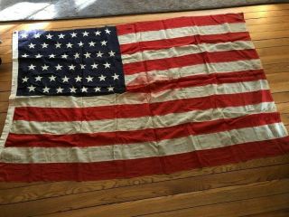 45 Star American Flag (76 " Lx48 " W) Ca 1896 - 1907 Us Army Standard