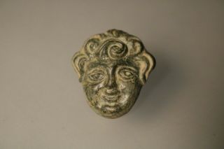 Ancient Interesting Roman Bronze Head 1st - 4th Century Ad