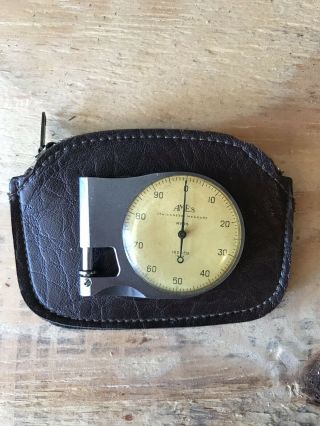 Vintage Ames Pocket Thickness Measures Gauge
