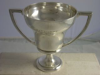 Quality 1910 Edwardian Hallmark Heavy Silver Trophy Cup 476 Grams President 1914