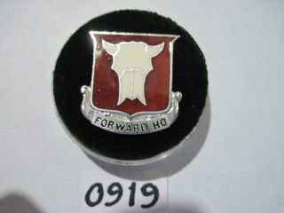 Army Crest Di Dui Pb Pinback 386th Field Artillery Fa 97th Division Nhm Sterling