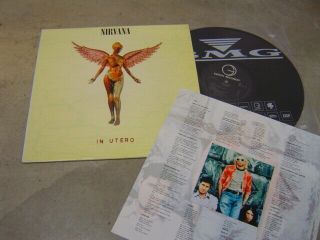 Nirvana In Utero 1993 Korea Vinyl Lp W/insert Ex Geffen Bmgfl - 5035