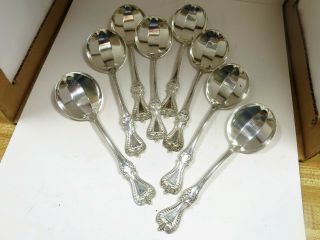 8 Piece Towle Old Colonial Sterling Soup Spoon 6 " No Monogram