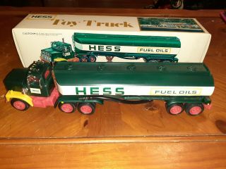 1977 Hess Toy Fuel Oil Tanker Truck,  Insert,  And Paper
