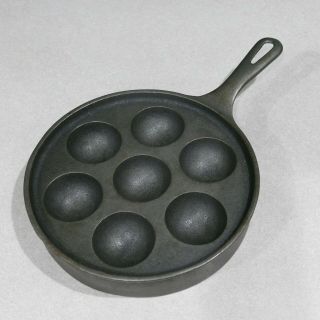 Vintage Griswold No A 962 Cast Iron Aebleskiver Danish Cake Pan Usa Exc Cond