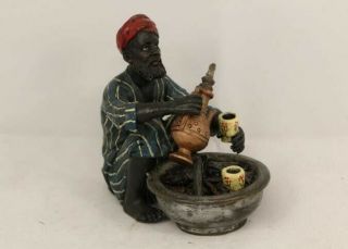 Vienna Bronze Made By Franz Bergman Arab Man Pouring Tea