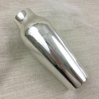 Christofle Silver Plated Cocktail Shaker Vintage Mid Century Modern Large 1940s