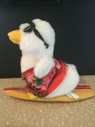 Rare Hawaii Aflac Surfing Duck Old logo collectible plush gift 3