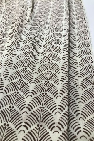 @@3 Pc Japanese Vintage Kimono Silk Fabric/smooth Crepe/ Cream Base,  Brown C73