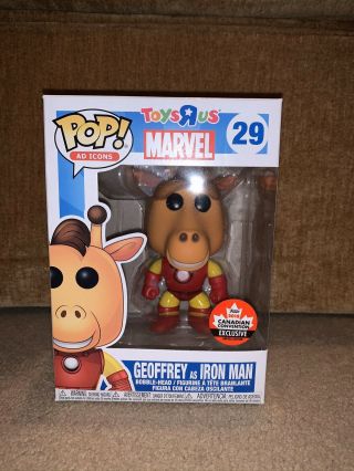Funko Pop Ad Icons 29 - Toys R Us Geoffrey As Iron Man Canadian Convention Excl.