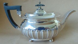 Edwardian Sterling Silver Teapot 1910,  Walker & Hall,  429 Grams.