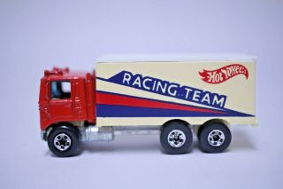 Fantastic Vintage Hot Wheels Hiway Hauler Racing Team Truck Red Cab