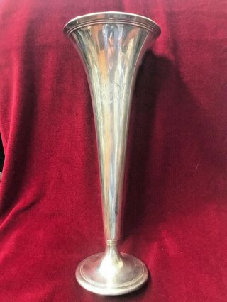 Vintage Windham Tiffany & Co.  Sterling Silver 14 " Trumpet Vase 18594 889 21.  3 Oz
