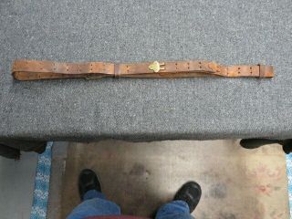 Wwi Us M1907 Leather Sling - For 1903 Springfield & P17 Enfield Rifles