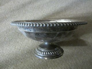 1920 Gorham Sterling Silver Pedestal Bowl Gadroon Edge 10 3/4 x 5 