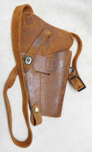 U.  S.  M1916 Colt 1911 Brown Leather M3 Shoulder Holster - Boyt 