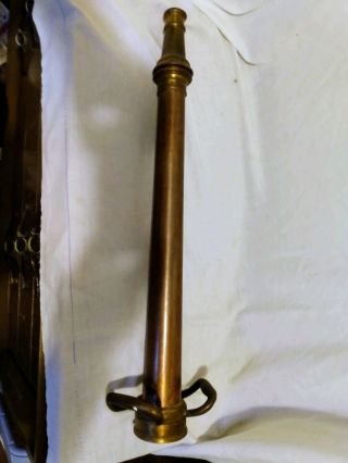 Vintage Brass Fire Nozzle W D Allen Mfg Co,  30 "
