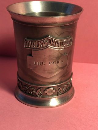 Harley - Davidson Fine Pewter Shot Glass The 1970’s 141 Of 5000