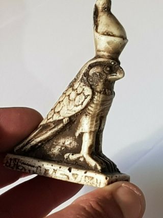 Stunning Intact Ancient Egyptian Statue Falcon Horus Eye 46,  1 Gr 82 Mm