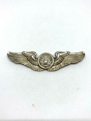 Wwii Ww2 Aaf Wings,  Cr23,  Army Air Force,  Sterling,  Pilot,  Pin Back,  Badge