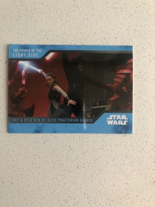 2019 Topps Nycc Star Wars Power Of The Light Side Rey Vs Kylo Ren Guards Card