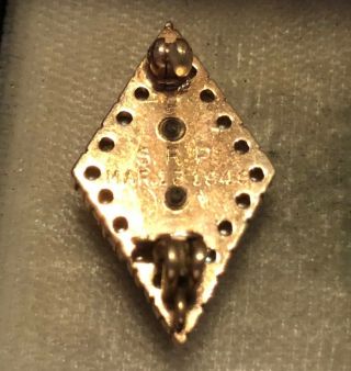 10K Gold 1949 Zeta Beta Tau Fraternity Pin - Rho Chapter - 3.  7 Grams 2