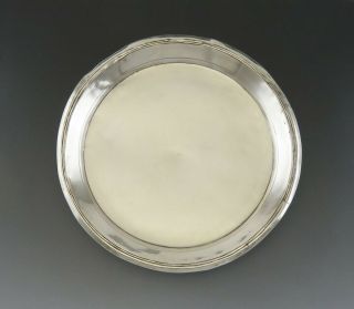 Rare Mid 1700s Spanish Colonial Round Silver Salver Tray W Ball & Circle Feet