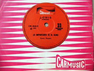 Lowis 7 " Killer Afro Latin Psych Funk Soul 1973 Lo Importante Es El Alma