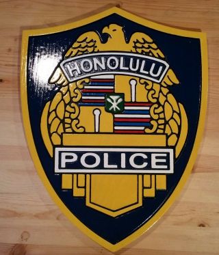 Special Order For Thejettaguy - 2 Police Honolulu 3d Routed Patch Plaque Custom