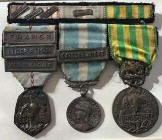 Ww2 And Postwar French Medal Group,  Liberation Of France,  Indochina