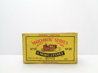 Orig.  Box For 1958 Moko Lesney Matchbox No.  18 