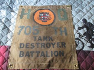 Wwii Us Army 705 Th Tank Destroyer Battalion Command Post Flag