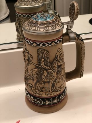 Vintage 1988 Avon Indians Of The American Frontier Beer Stein Native American