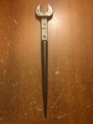 Vintage Bethlehem Steel 7/8 Spud Wrench 1 - 5/16 " Opening