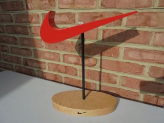 Nike Swoosh Large Store Display Wood Metal Sculpture 14 " Made In Usa