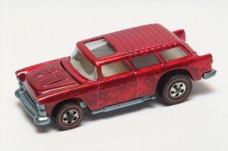 61 Mattel Hot Wheels Redline 1970 Rose Red Classic Nomad - Toned