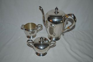 Vintage Sterling Silver Coffee Pot Set Creamer Sugar Bowl Preisner 720 Grams