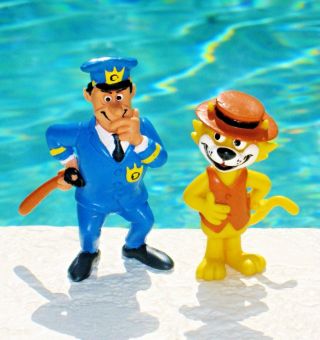 Hanna Barbera Officer Dibble & Top Cat 1986 Comics Spain 2.  5 " Pvc Figures Artoy