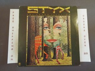 Styx The Grand Illusion Lp W/ Lyric Sleeve " Come Sail Away " Sp - 4637
